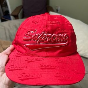 Supreme red camp hat excellent condition
